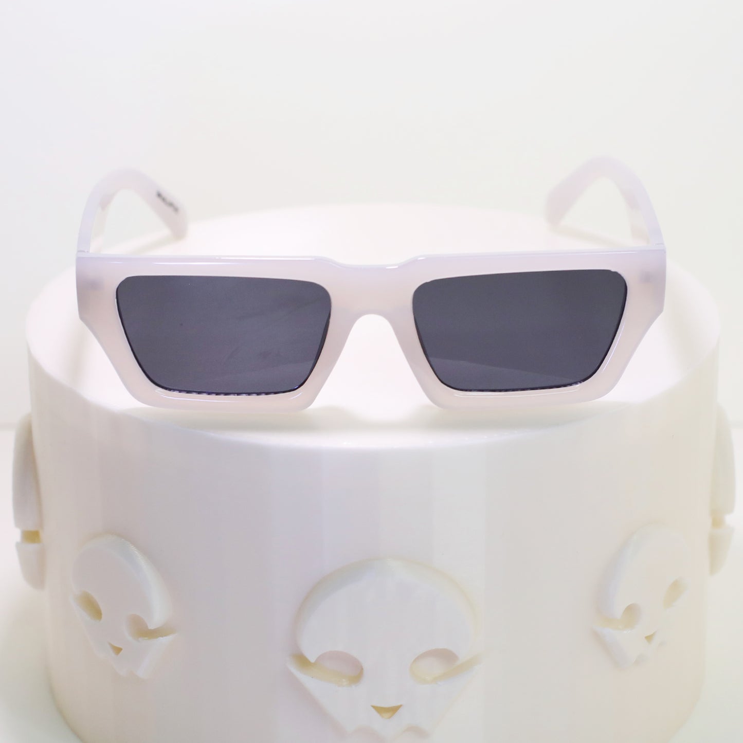 Gummy White Square Sunglasses