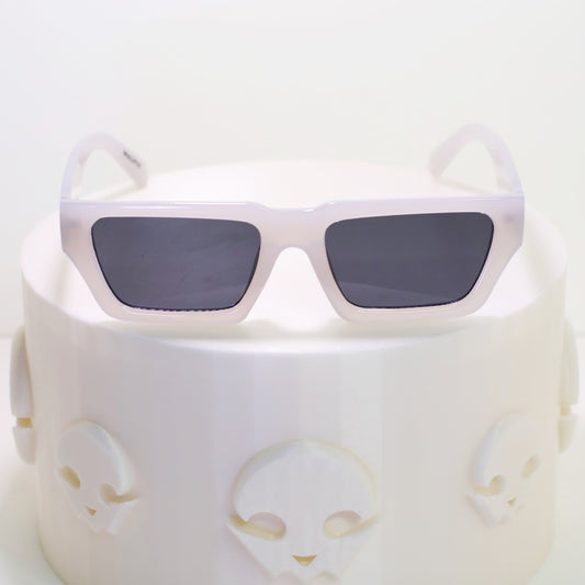 Gummy White Square Sunglasses