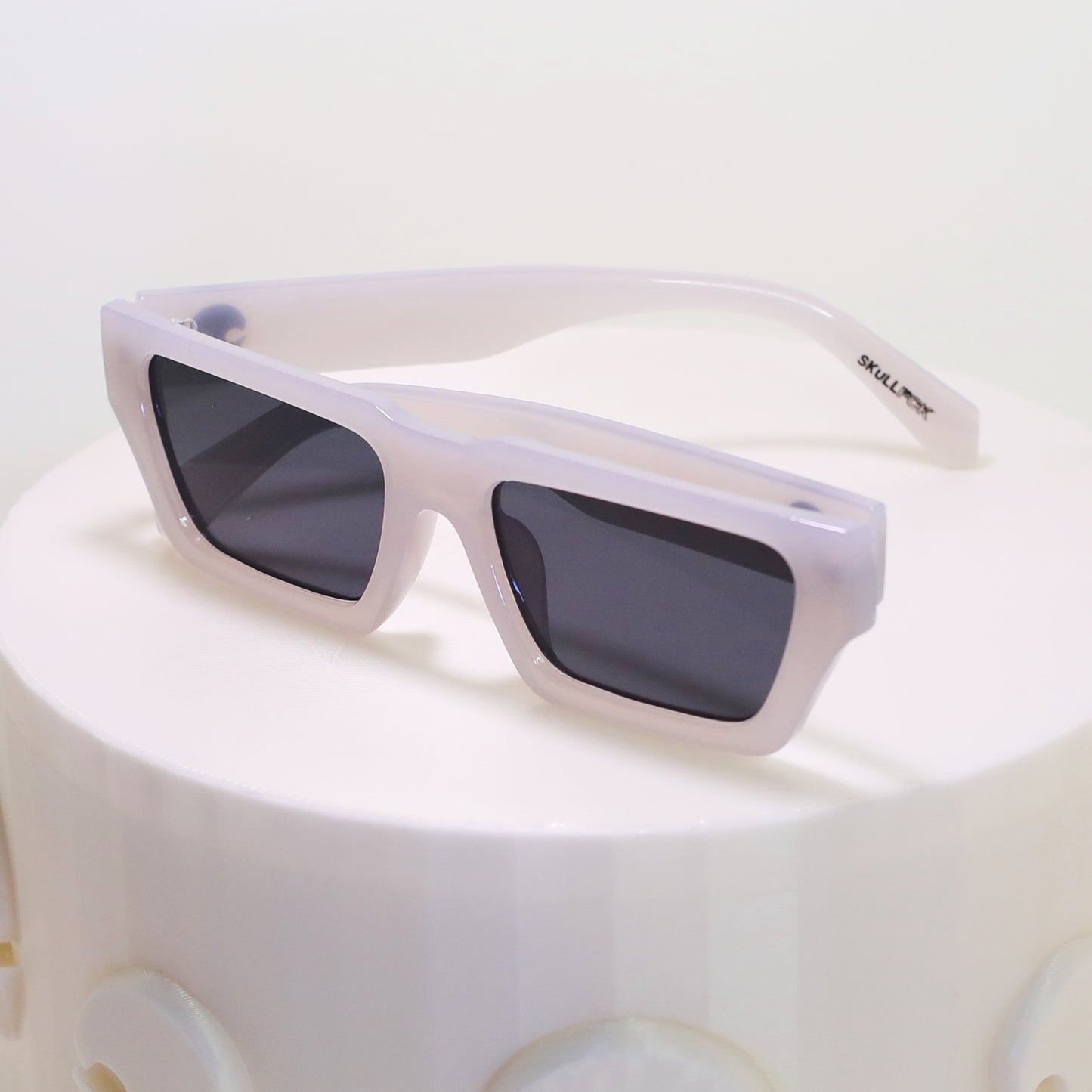 Gummy White Square Sunglasses